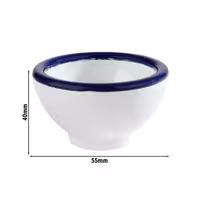 (6 Stück) Dipschälchen - ENAMEL LOOK - Melamin - 20ml - Ø 55mm - Weiß
