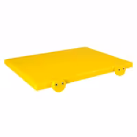Neslīdošs griešanas dēlis - 300x500 mm - Biezums: 20 mm - HACCP atbilstošs - PE500 (HDPE) polietilēns - Dzeltens - Ar fiksatoriem - Var mazgāt trauku mazgājamā mašīnā