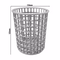 Panier à couverts - rond - Ø170x125 mm - gris