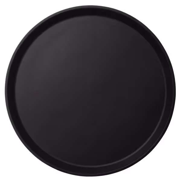 (6 adet) CAMBRO | CAMTREAD® - Fiberglas tepsi - yuvarlak - ø 450mm - yüksek profil - siyah