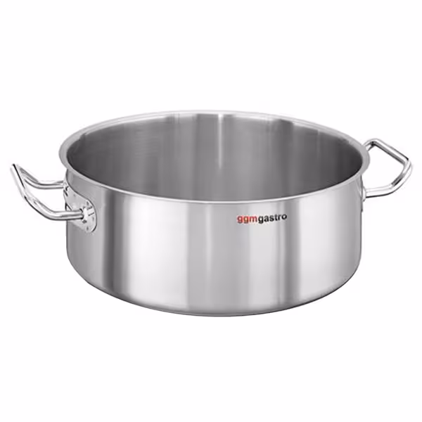 Pečicí hrnec - Nerezová ocel (AISI 304), sendvičové dno - 10 l - Ø 40 cm - Výška: 8 cm - 427x464x80 mm