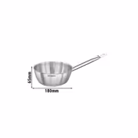 Rondel sauteuse – stożkowy – stal nierdzewna – Ø 180 mm – wysokość: 65 mm – 1 L – nadaje się do indukcji