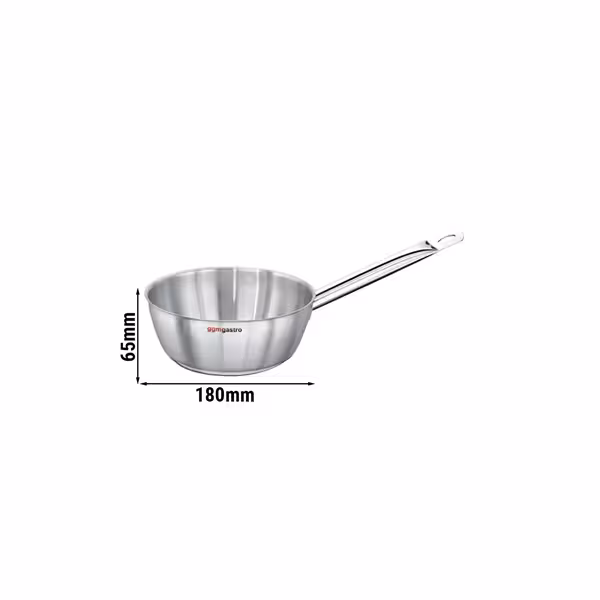 Sauteuse - RVS - conische vorm - 1 liter - 189x398x84mm - met inductiebodem / sandwichbodem