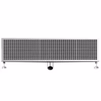 Podni odvod od nehrđajućeg čelika – 1200 x 400 mm – ugradnja u ravnini s podom i bočni izlaz – Ø 70 mm