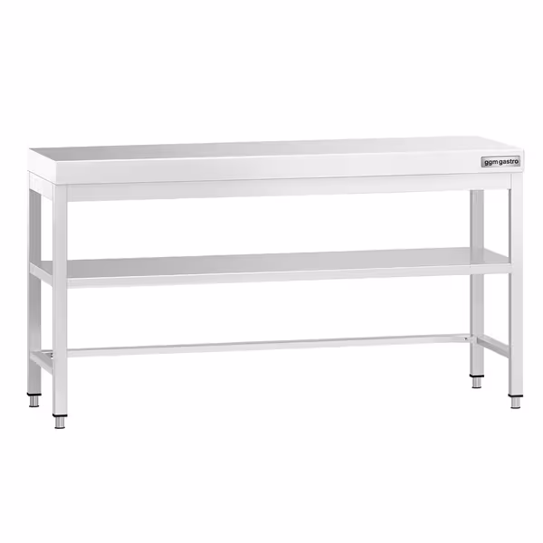 طاولة عمل ستانلس ستيل PREMIUM - 1800x600mm - مع رف سفلي & تدعيم