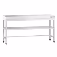 PREMIUM Edelstol-Aarbechtsdësch – 1800 x 800 mm – mat engem Basisregal a Stütz
