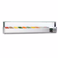 Witryna nadstawna chłodnicza PREMIUM – 2000 x 335 mm – 10x GN 1/4 – z oświetleniem LED