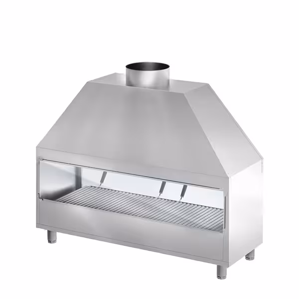 Commercial Charcoal BBQ Grill - Stainless Steel - 1500mm