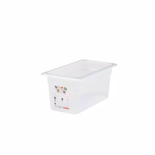 (6 szt.) CAMBRO | Pojemnik GN 1/3 SafeTrak – polipropylen – wysokość: 150 mm – mleczny