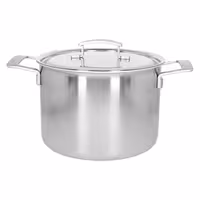 DEMEYERE | Industry 5 Stock Pot with Lid – Ø240 mm – For Soup & Broth, Energy‑Efficient Heat – 18/10 Stainless Steel – Induction Ready