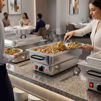 Električna grijana posuda GN 1/1 - s poklopcem (chafing dish)
