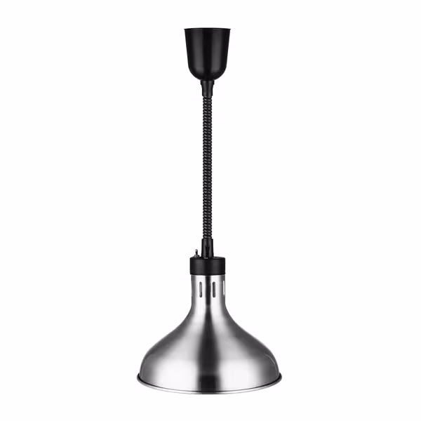 Infracrvena grijaća svjetiljka za bife - 275 W - sjenilo Ø 290 mm - podesiva po visini - srebrna