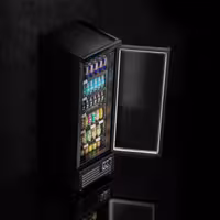 Commercial multideck display fridge - 630mm - 443L - with 1 hinged glass door & 5 shelves - Black