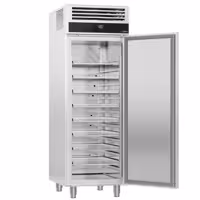 Dondurma Dolabı Paslanmaz Çelik - 600x800mm - 650L - 1 Kapı & 7 Destek ızgaraları, Kilit, Monoblok Soğutma, Fanlı Soğutma, Otomatik Defrost - R290 Soğutucu Gaz, Dijital Termostat & Ekran, -24°C ~ -12°C