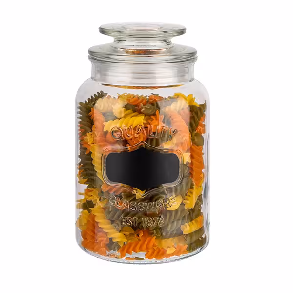(6 adet) Saklama Kavanozu - NOTE - 1,2 L - contalı cam kapak dahil & etiketleme alanı