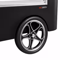 Ice Cream Cart - 2146mm - with sink - for 9 x 5 litres Napoli pans - rear sliding doors