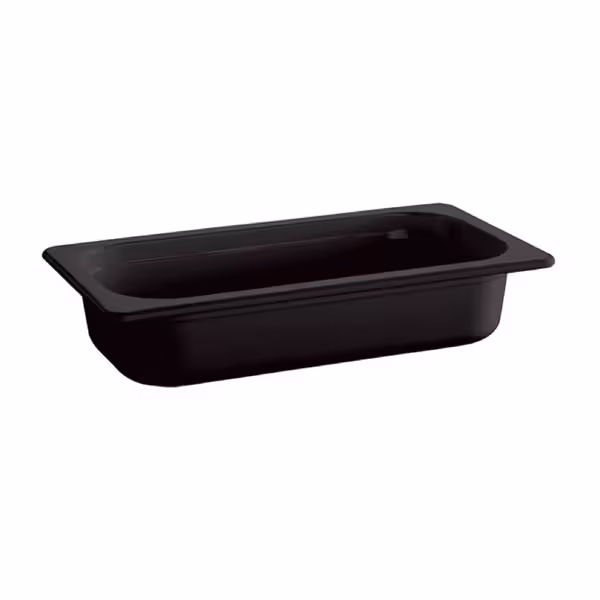 (6 pcs) Melamine Gastronorm Tray GN 1/3 - ECO - Black - 2L - Depth: 65mm