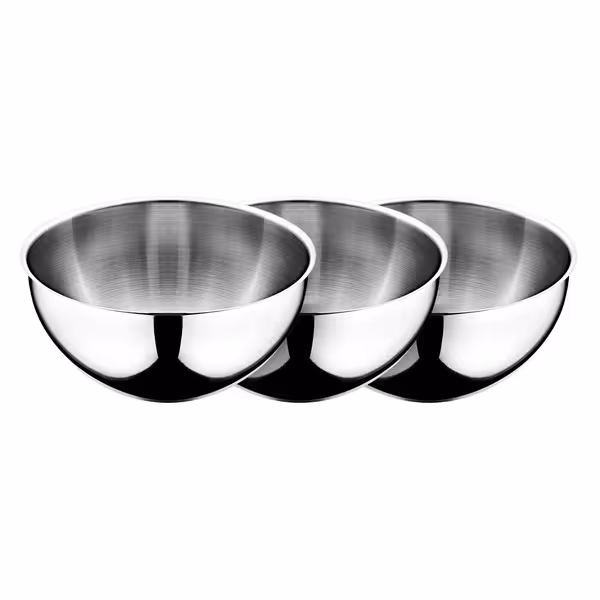 (3 st) Skål - rostfritt stål - 3,5 l - rund - Ø 240 mm