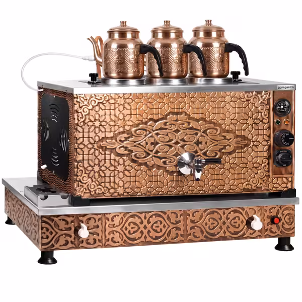 Bakır Çay Kazanı - 870mm - 33 litre - Gaz+Elektrikli - 2,5 kW