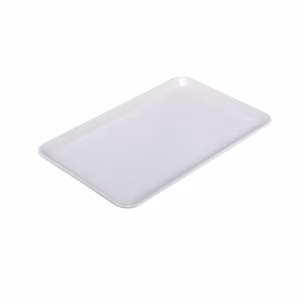Placă de prezentare dreptunghiulară – plastic – 360 x 240 x 15 mm – alb