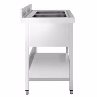 Sudoper PREMIUM - 1000x600 mm - s donjom policom - s 2 koritima - korita sredina