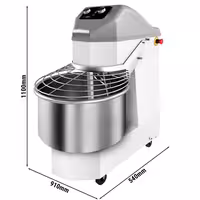 عجانة حلزونية للمخابز - 50 L / 32 kg - سرعتان - وعاء ثابت - مؤقّت