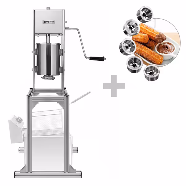 Profesyonel Churros / Tulumba Şekillendirme Makinesi - 3L - Alt Çerçeve Dahil - 5 Uç Dahil