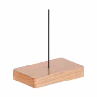 Bonspieß - 1 Spieß aus Kunststoff - Basis aus Holz