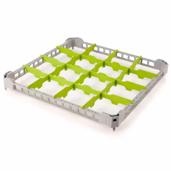 Förhöjningsram till diskkorg - 500x500x40 mm - 16 fack - för glas - passar till GKFP5050, GKFP16