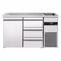 Direct Draw Beer Dispenser / Kegerator PREMIUM - 1550x700mm - 1 Solid Door & 3 Drawers
