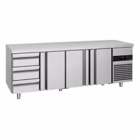 Commercial Counter Fridge PREMIUM - 2330x700mm - with 3 doors - 3 drawers - capacity 632 litres