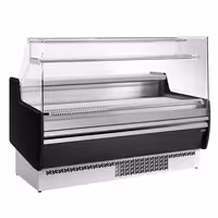 Serve Over Counter - 1622mm - with 2 doors - with 1 shelf - black front panel - capacity 178 litres