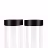 Commercial Cereal Dispenser - double - Ø120mm - Lever Dispense - Stainless Steel Stand - Black