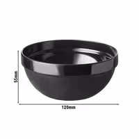 (6 adet) Kase - CASUAL MAXI - Melamin - 250ml - yuvarlak - Ø120mm - Derinlik:55mm - Siyah