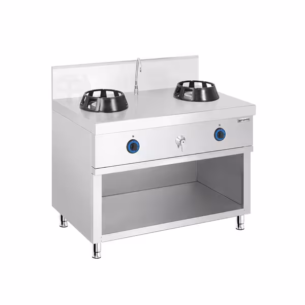 Plinski wok štednjak - 28,0 kW - 2 plamenika - uključuje 1 slavinu