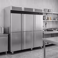 Szafa mroźnicza magazynowa ECO – stal nierdzewna – GN 1/1 – 2500 L – z 6 półdrzwiami