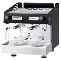 Profesyonel Espresso Kahve Makinesi "Compact" - 2 Gruplu - Manuel - dahil Ön Demleme (Preinfusion) Sistemi & 1 Buhar Kolu - Tall Cup