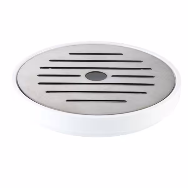 (6 adet) Kase - Paslanmaz Çelik & Melamin - 2 parçalı set - Ø90mm - 95x95mm - Derinlik:15mm - Beyaz