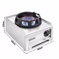 Plinsko kuhalo - 12 kW - 1 plamenika - nadpultni - 400x600x352 mm