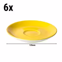 (6 adet) BART COLOUR CAFE - Kahve Tabağı - Ø135mm - Sarı