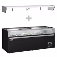Kabinet zamrzivača za supermarket – 2104 mm – 646 litara – s 2 klizna vrata – crna