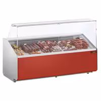 Chladicí pult - 2500 mm - přední panel tmavě červený