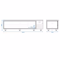 Külmsahtlikapp PREMIUM +2…+8 °C - 2400 mm - 310 l - 8 sahtlit - 8x GN 1/1