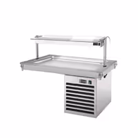 Ugrađena rashladna ploča – 1000 mm – +2 do +8 °C – 3x GN 1/1 – 350 W – sa staklenom zaštitom od prskanja