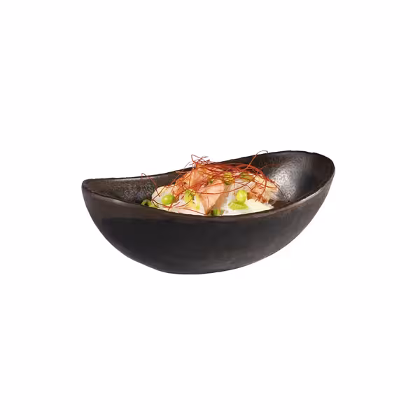 (6 adet) Kase - MARONE - Melamin - 0,25L - köşeli - 165x100mm - Derinlik:55mm - Siyah/Kahverengi