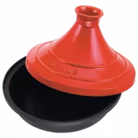 STAUB | Cast Iron Tajine – Ø 28 cm - Cherry Red - Matte Black Interior, Oven to 240°C