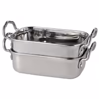 (6 adet) Mini Sunum Tavası SNACKHOLDER - 6 parçalı set - paslanmaz çelik - 0,5L - 175x95mm