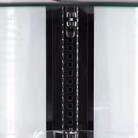 Countertop 4-Sided Glass Display Fridge - 100L - 480mm - Double glazing - round - with 3 glass shelves