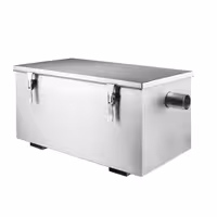 Profesionalni separator masti - 20 l - do 50 obroka/dan - inox - sukladno EN 1825 - s kuglastim ventilom - za mobilnu ugradnju