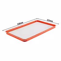 (6 kom) Polikarbonatni poklopac za GN GN 1/1 - hermetički - Visina: 10 mm - 530x325 mm - proziran